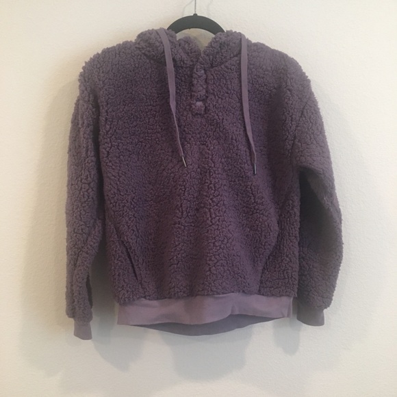 Zella purple fuzzy hoodie size xsmall - Picture 1 of 8